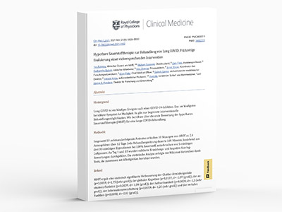 Hyperbare Sauerstofftherapie zur Behandlung von Long COVID - Früherkennung einer vielversprechenden Intervention